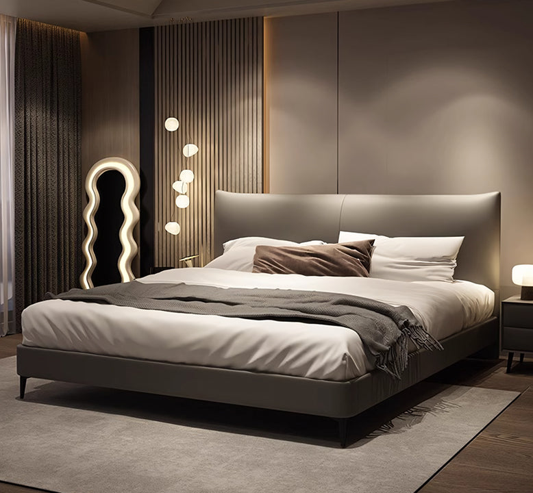 DC Concept Viktor floating king-size bed featuring a modern design with sleek, minimalist frame and plush bedding.