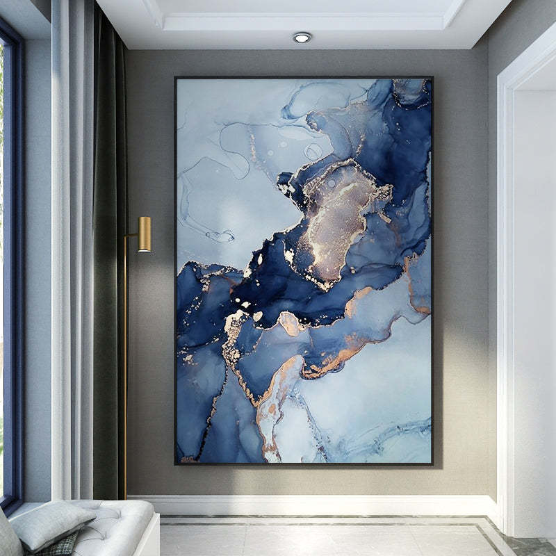 Decorated canvas painting for living room by Michan Direct, featuring vibrant abstract art on a large wall canvas.