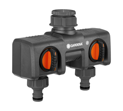 Gardena (38193 Two-Way Garden Hose Splitter with Flow Control Valves and Quick Connect Fittings. Connect 2 waterHoses to 1 Tap with Easy Connector