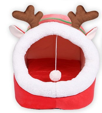Enclosed Cat Bed for Cats & Small Dogs