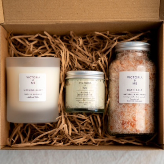 Luxury Self-Care Gift Set | Candle, Whipped Body Butter & Bath Salts
