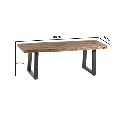 InStock Baltic Live Edge Coffee Table with natural wood finish and rustic design, showcasing the live edge wood surface in a modern home setting.
