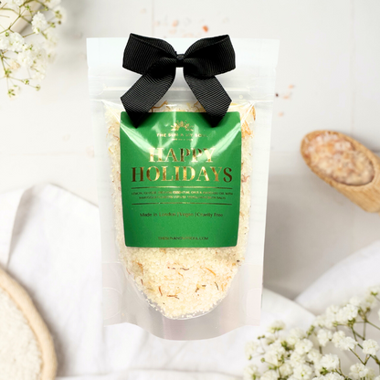 Christmas Himalayan Bath Salts | Lemon & Ginger Luxury Bath Soak Gift