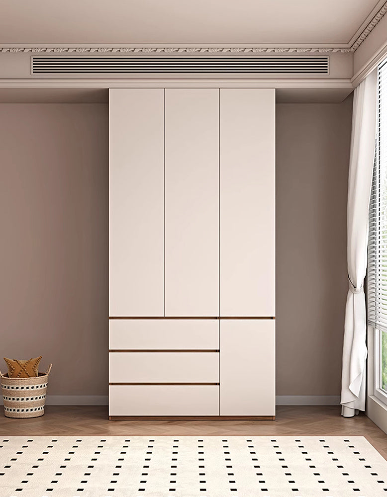 DC Concept Tiwari Small Wardrobe with dressing table, two double wardrobe units, compact storage furniture in a modern design.
