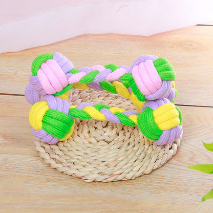 Candy Color Cotton Rope Dumbbell Pet Cotton Rope Toy Dog Toy