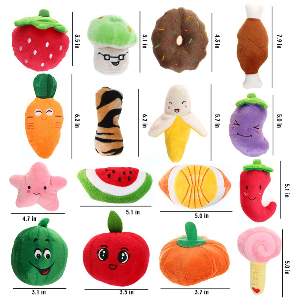 Gooddog Plush Squeaky Dog Toy | Cute Fruit-Shaped Interactive Toy for Dogs & Puppies