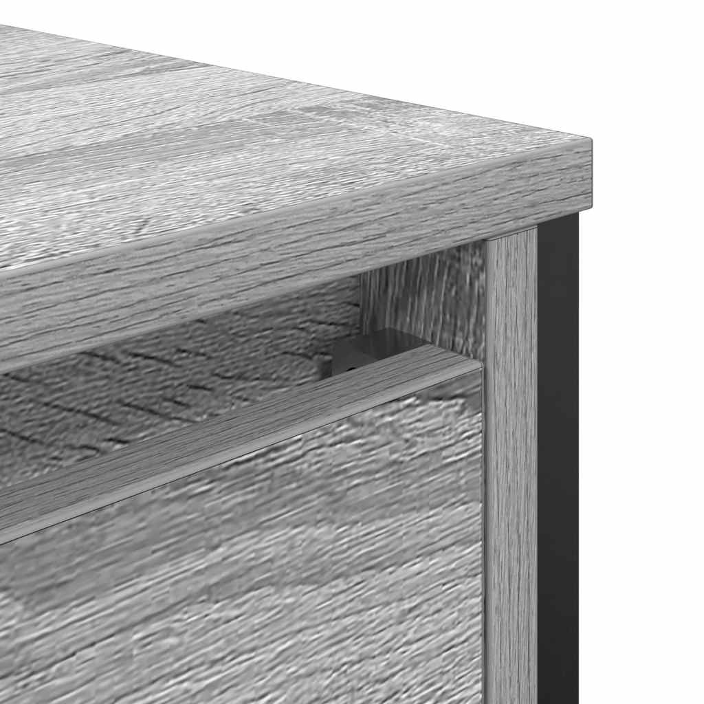Grey Sonoma bathroom vanity unit with drawers, measuring 90x34.5x60 cm, featuring a modern bathroom basin cabinet by BeerHub.