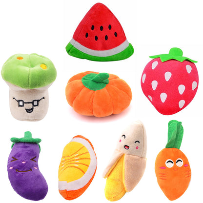 Gooddog Plush Squeaky Dog Toy | Cute Fruit-Shaped Interactive Toy for Dogs & Puppies