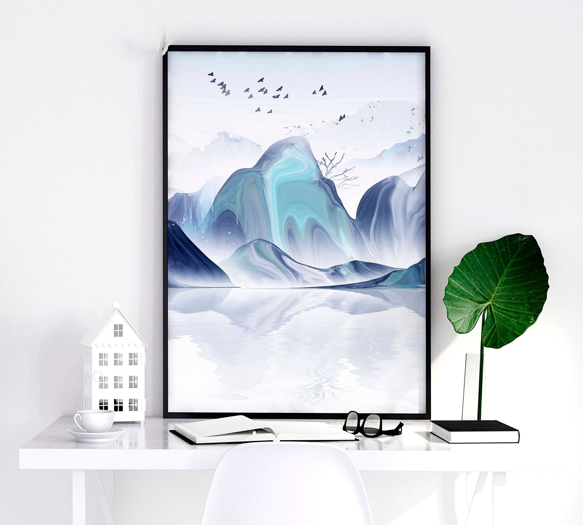 Set of three Japanese wall decor prints by About Wall Art, featuring traditional-inspired bedroom wall art prints on white backgrounds.