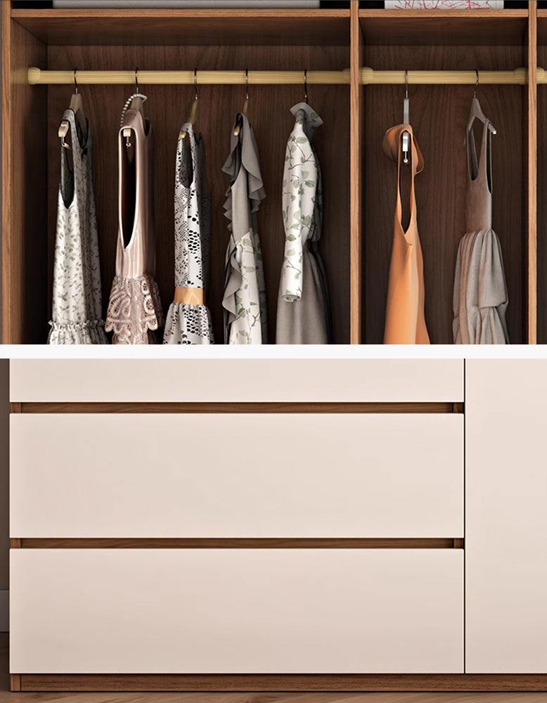 DC Concept Tiwari Small Wardrobe with Dressing Table, compact double wardrobe with storage and mirror, ideal for bedroom organization