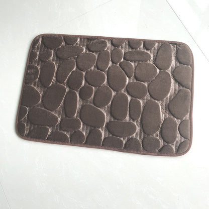 Pebble Stone Bathroom Mat | Soft Memory Foam Anti-Slip Bath Mat