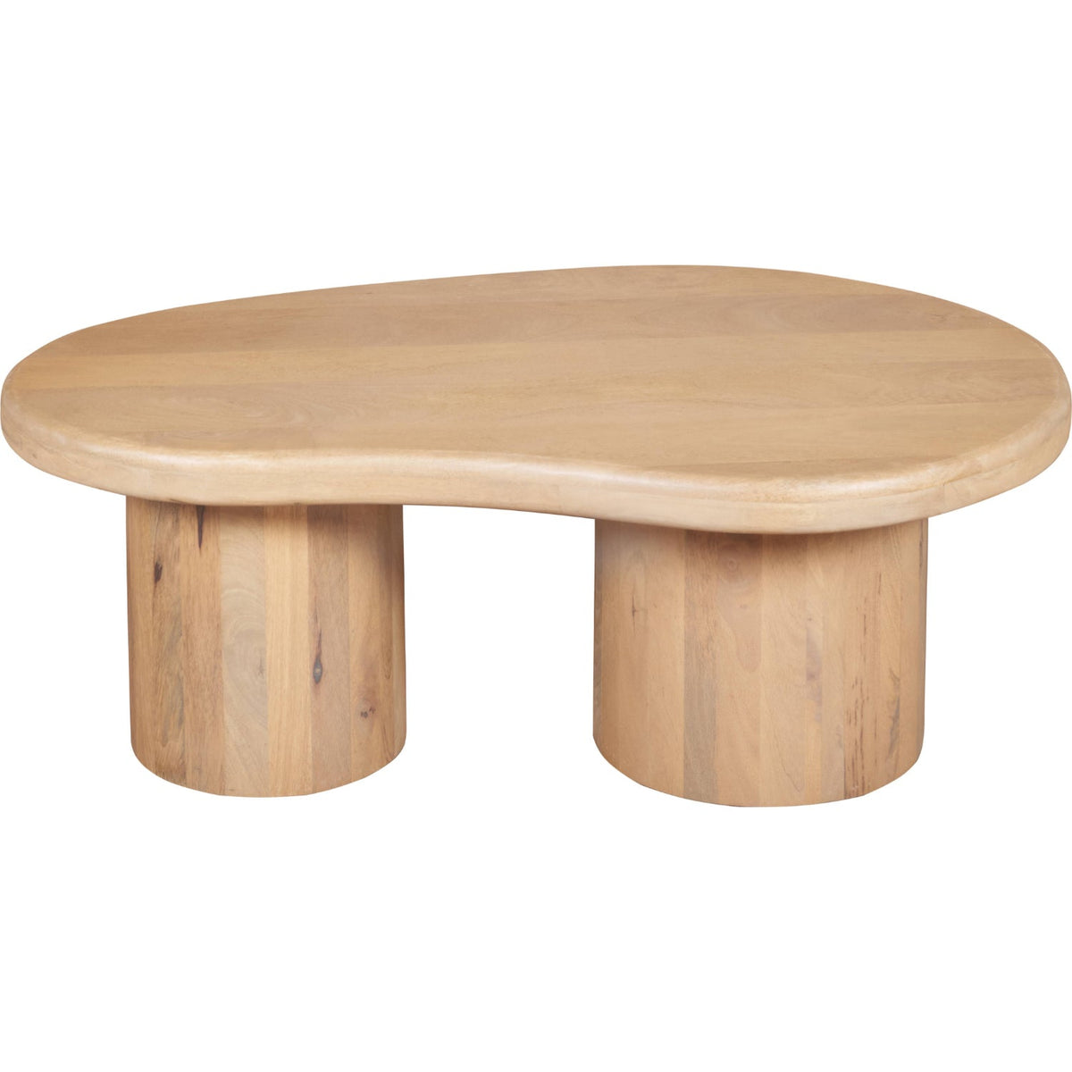Ajmer Blue Solid Wood Coffee Table | Sculptural Organic Centrepiece