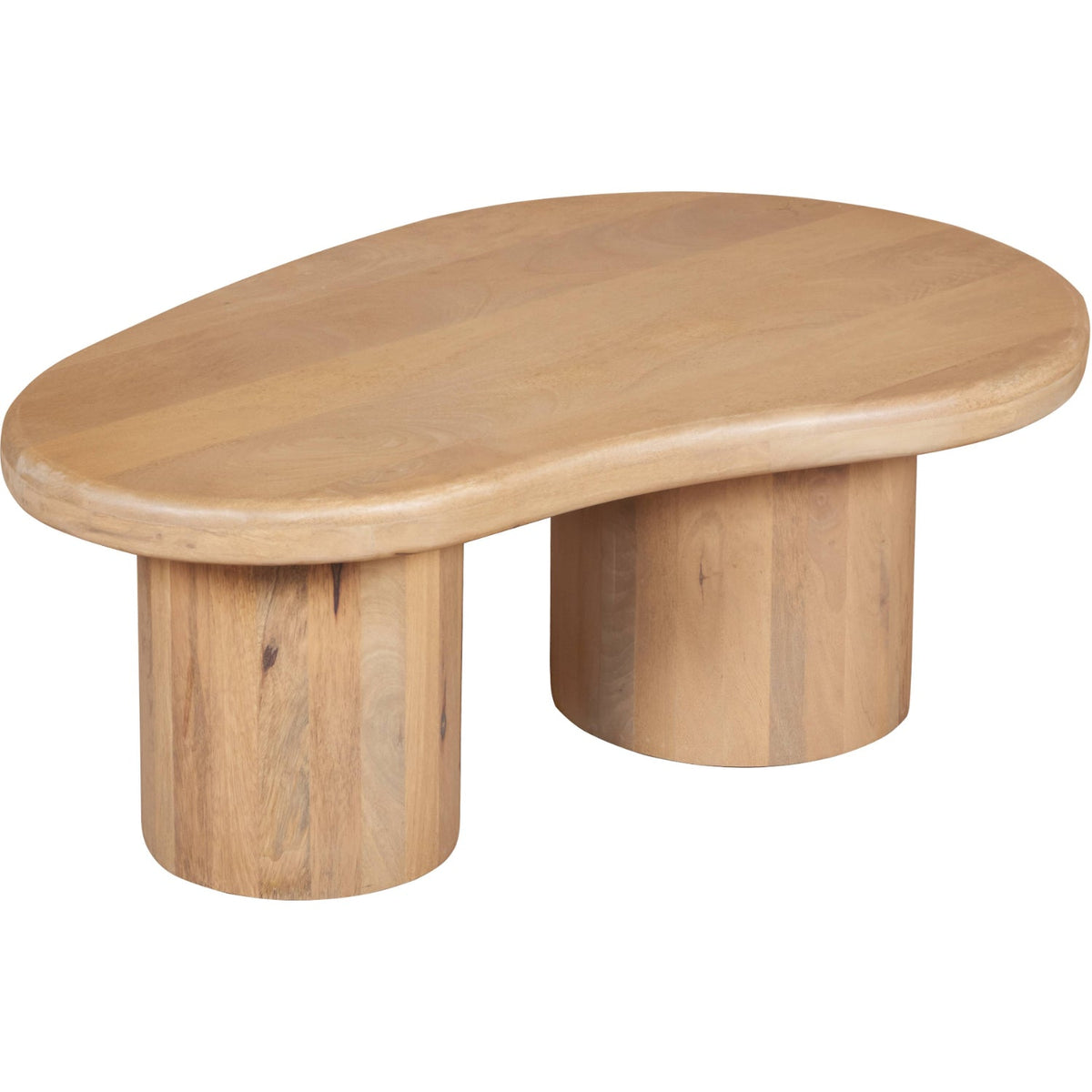 Ajmer Blue Solid Wood Coffee Table | Sculptural Organic Centrepiece