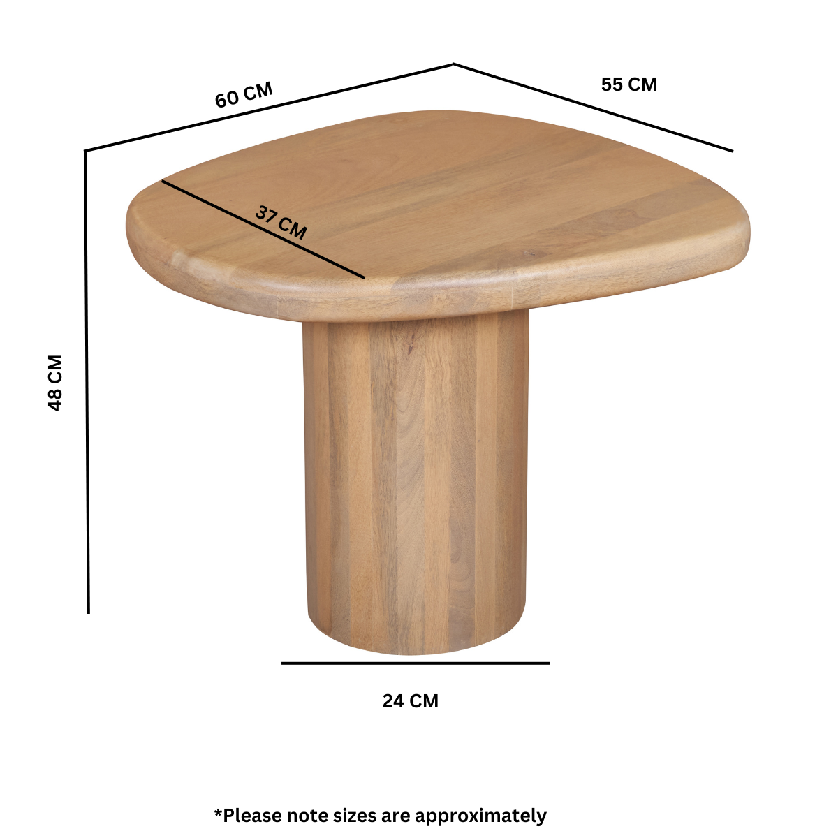 Ajmer Solid Wood Side Table
