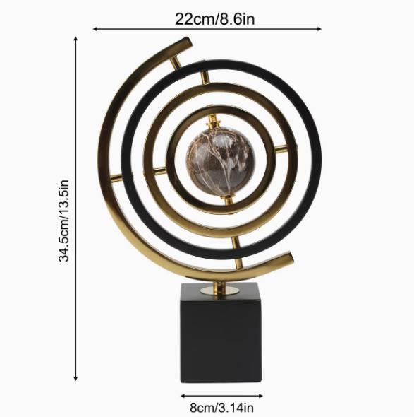 Abstract globe sculpture by TrendHomeDepot featuring modern art design with elegant, flowing lines and a contemporary aesthetic.