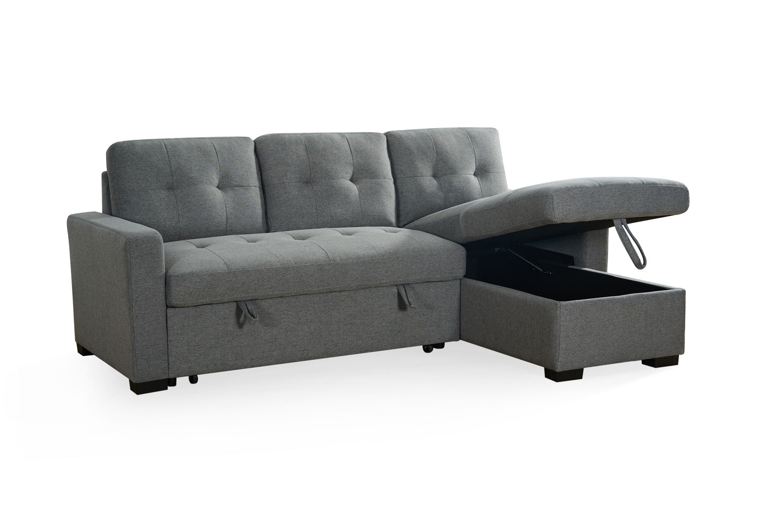 Grey Alder universal corner sofabed by Furniture Discount, showcasing its stylish, comfortable, space-saving design in a modern living room.