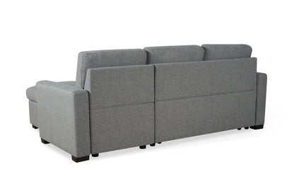 Alder Grey Universal Corner Sofabed by Furniture Discount, showing a stylish, comfortable grey corner sofa bed with versatile space-saving design.