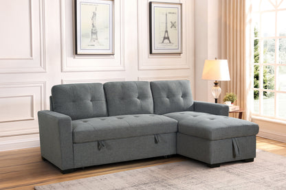 Alder grey universal corner sofabed by Furniture Discount showing a stylish, space-saving sofa with comfortable cushions in a modern living room.
