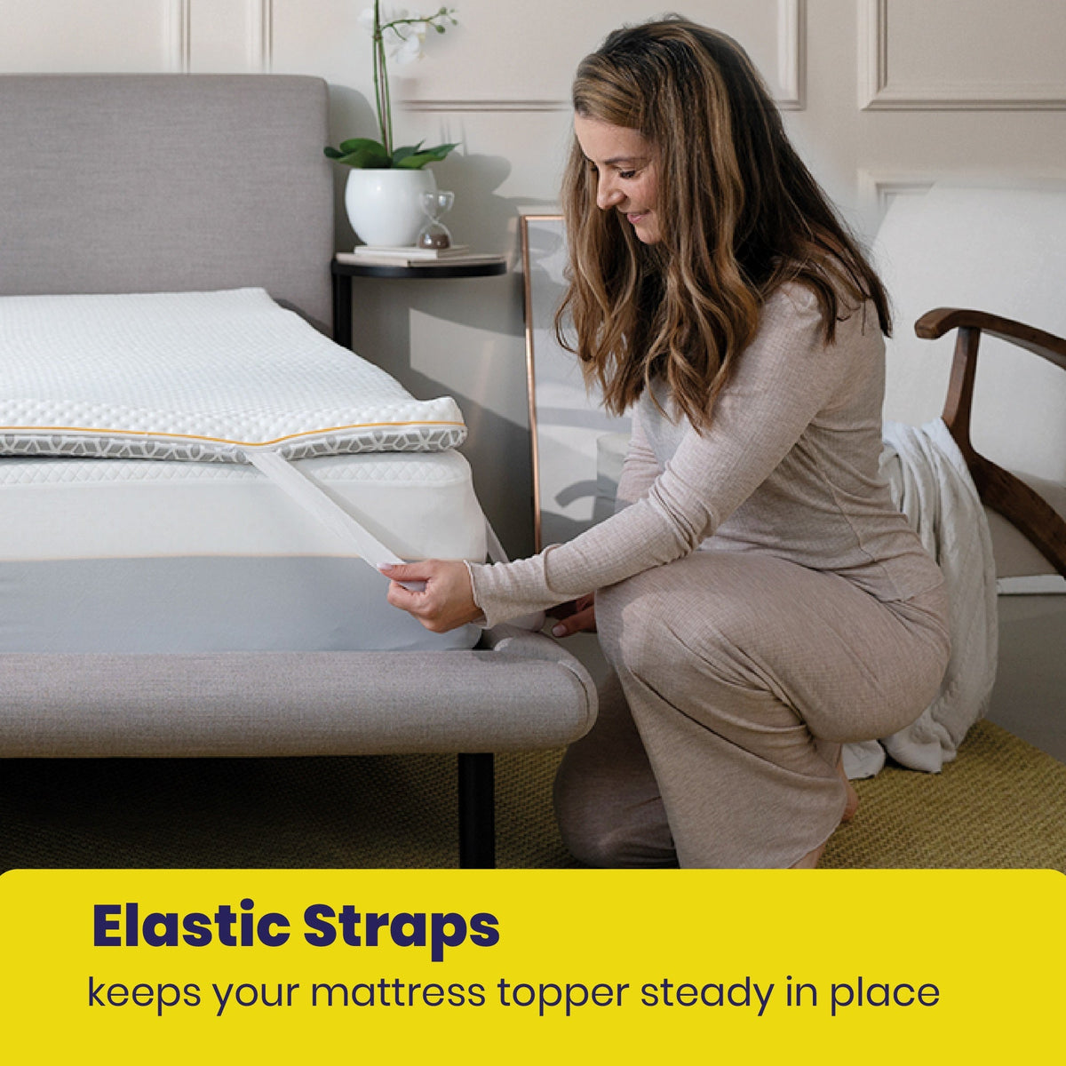 Brightr® Aurora Deluxe 8cm Memory Foam Mattress Topper | Reversible Medium & Medium-Firm