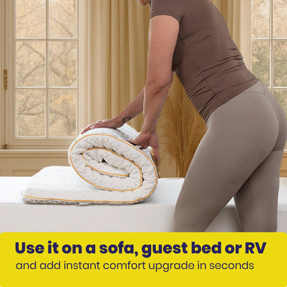 Brightr® Aurora Deluxe 8cm Memory Foam Mattress Topper | Reversible Medium & Medium-Firm
