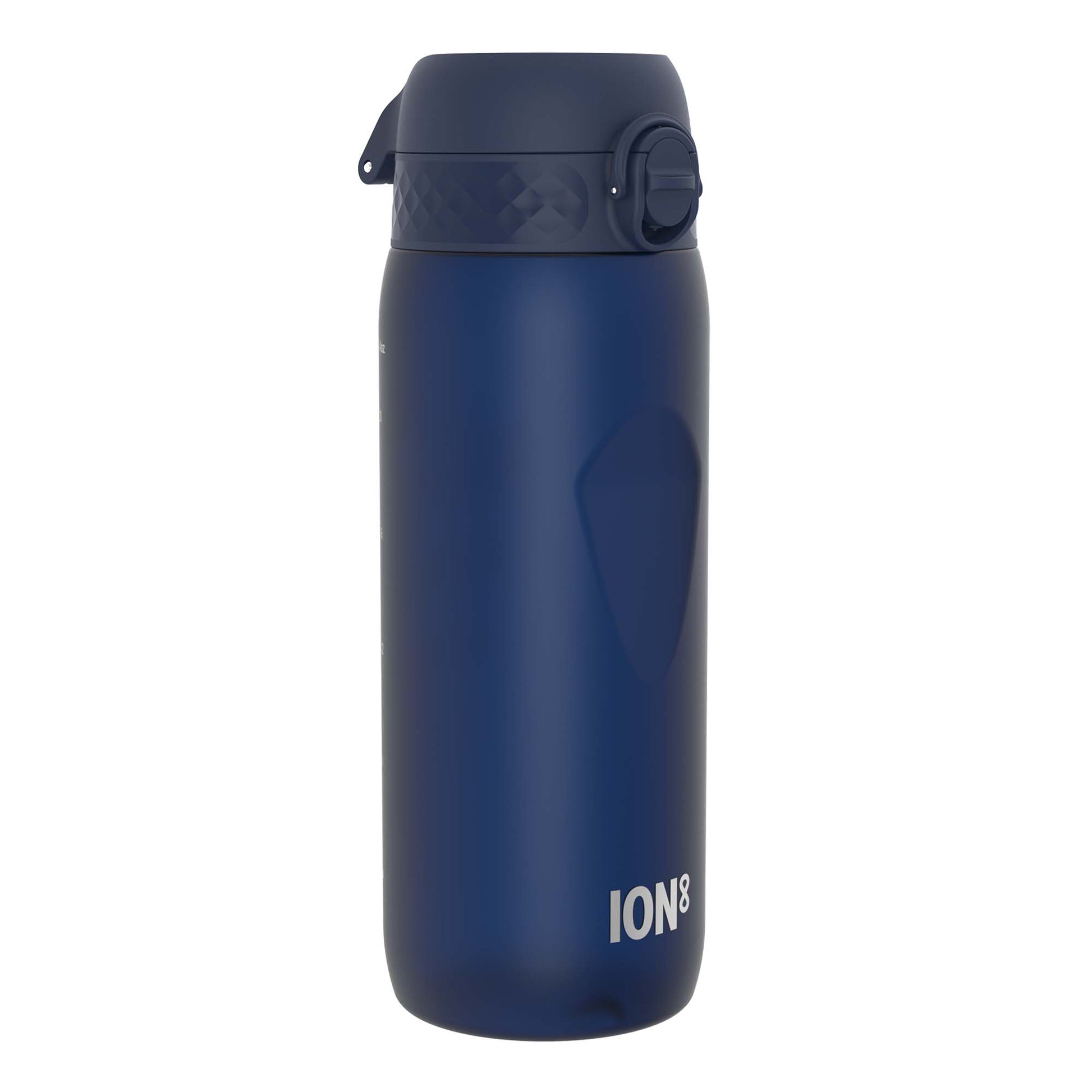 ION8 Recyclon Navy 750ml water bottle with a sleek, durable design and secure cap for on-the-go hydration.