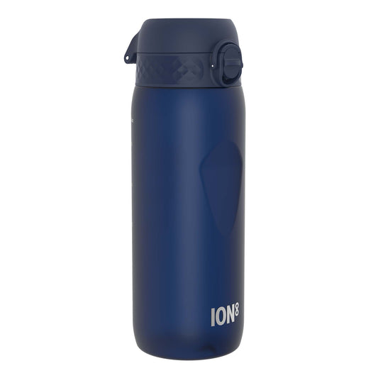 ION8 Recyclon Navy 750ml water bottle with a sleek, durable design and secure cap for on-the-go hydration.