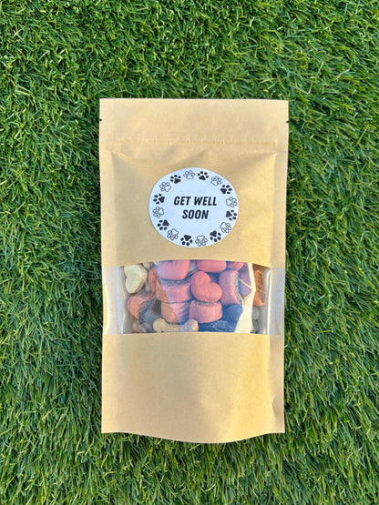 The Bonnie Hound Happy Barkday Treat Pick n Mix chocolate treats in a 150g bag with assorted dog-friendly chocolates.