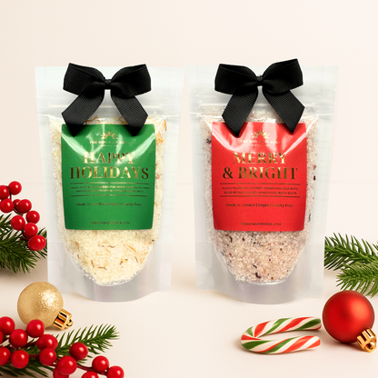 Christmas Himalayan Bath Salts | Lemon & Ginger Luxury Bath Soak Gift