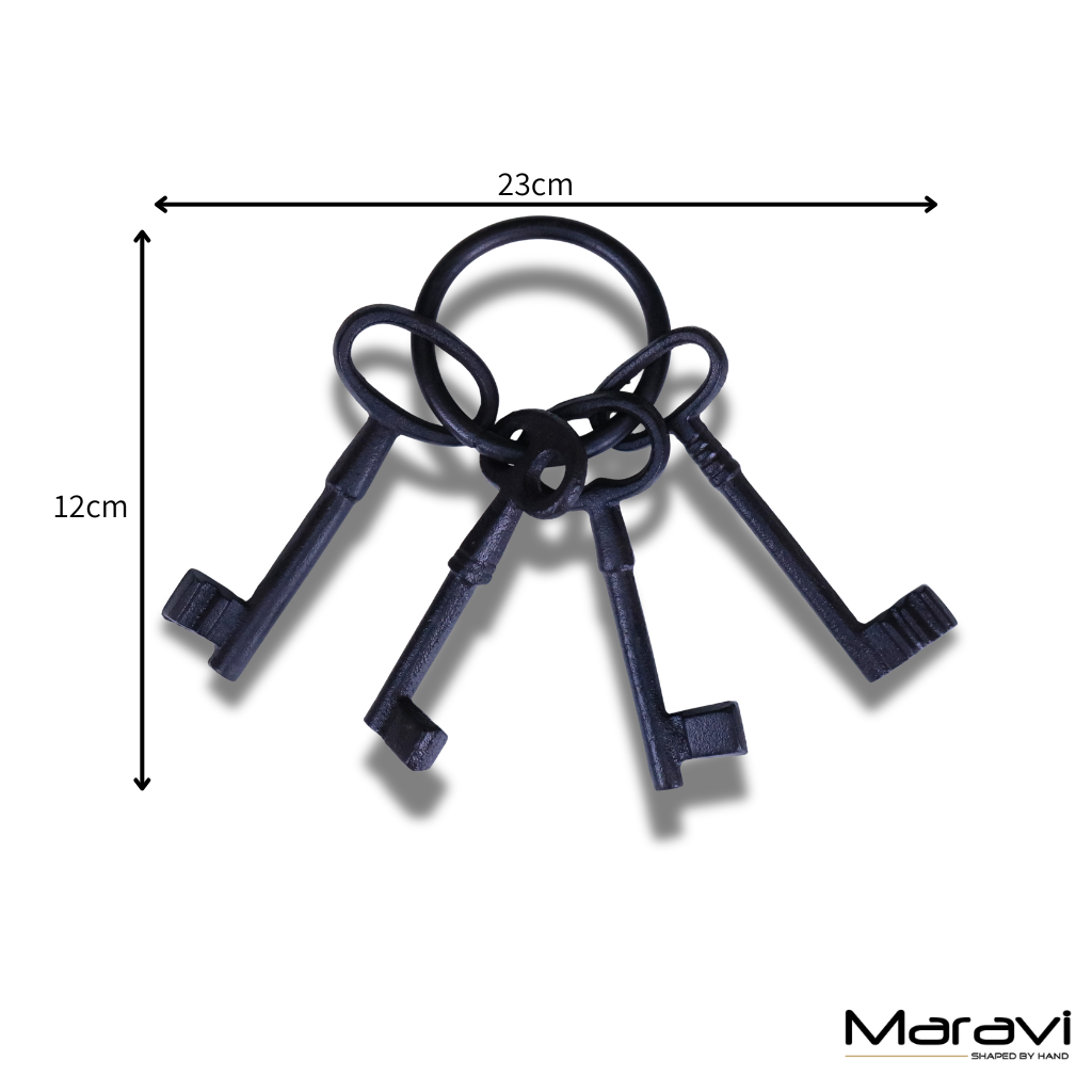Bofli Large Ornamental Keys Bunch | Vintage Metal Wall Décor