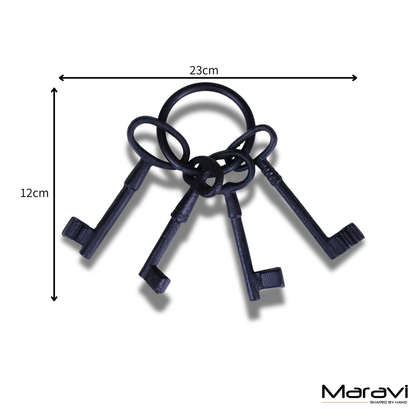 Bofli Large Ornamental Keys Bunch | Vintage Metal Wall Décor