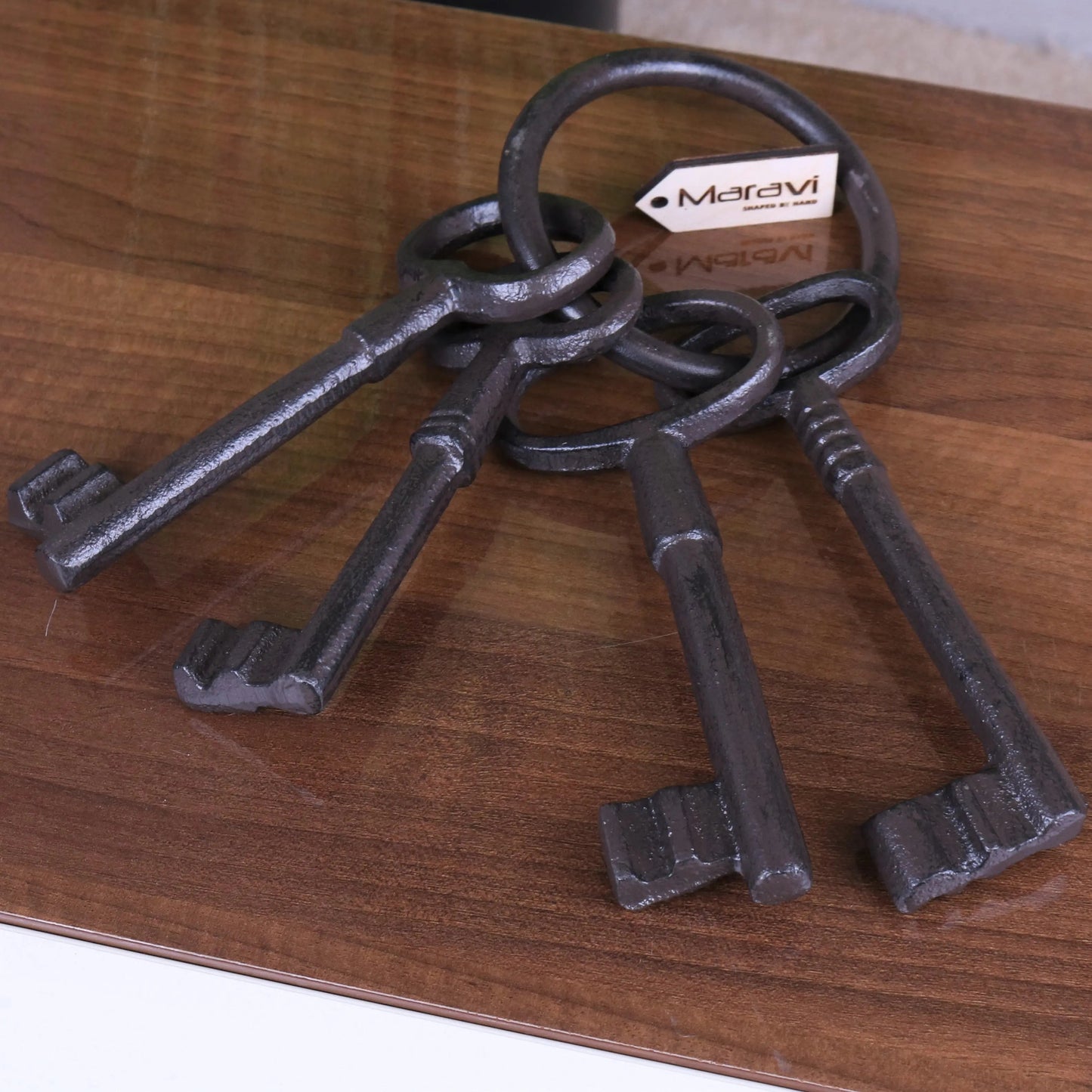 Bofli Large Ornamental Keys Bunch | Vintage Metal Wall Décor