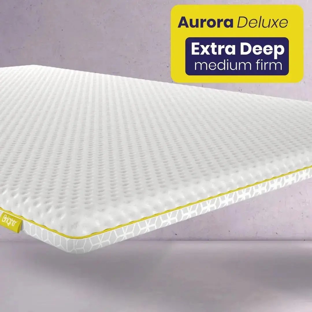 Brightr® Aurora Deluxe 8cm Memory Foam Mattress Topper | Reversible Medium & Medium-Firm