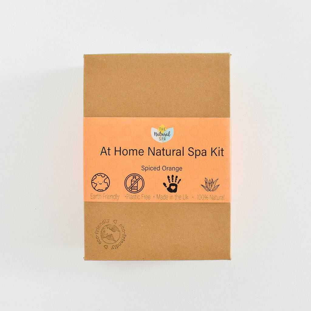 Spiced Orange Natural Spa Set by thenaturalspa featuring spa products with orange and spice scents in a relaxing arrangement
