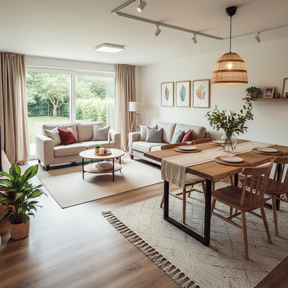 Waney edge wooden dining table with metal U-shaped legs by Tribe Joinery, showcasing a natural wood finish and modern design.