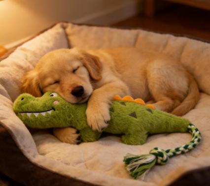 Durable crocodile rope dog toy for chewing and tugging, ideal for active dogs, by TrendHomeDepot.