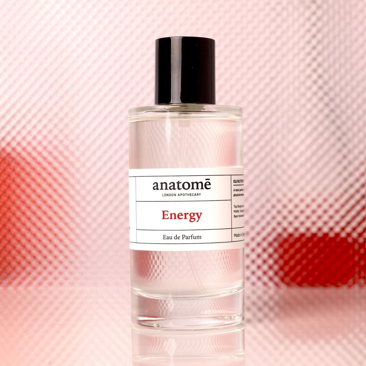 Anatomē Energy Functional Perfume bottle with sleek design and minimalist label, set against a neutral background.