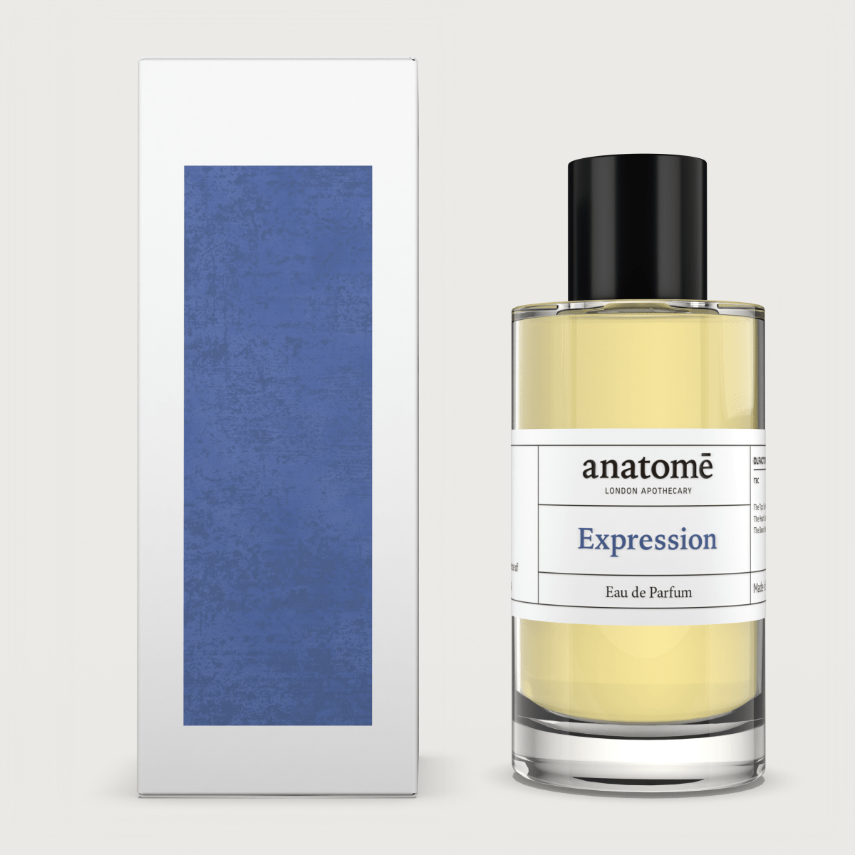 anatomē Expression Functional Parfum bottle with sleek design and minimalist label, showcasing the elegant perfume packaging