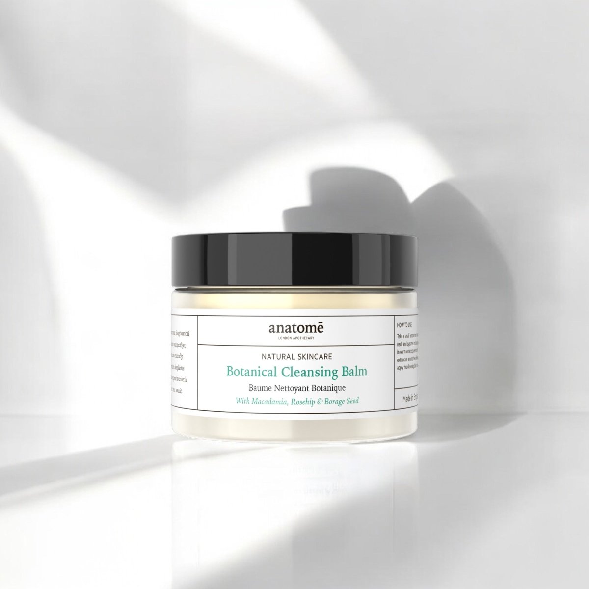 anatomē Botanical Balm, natural multi-purpose skin balm in a jar, suitable for face skincare and soothing skin.