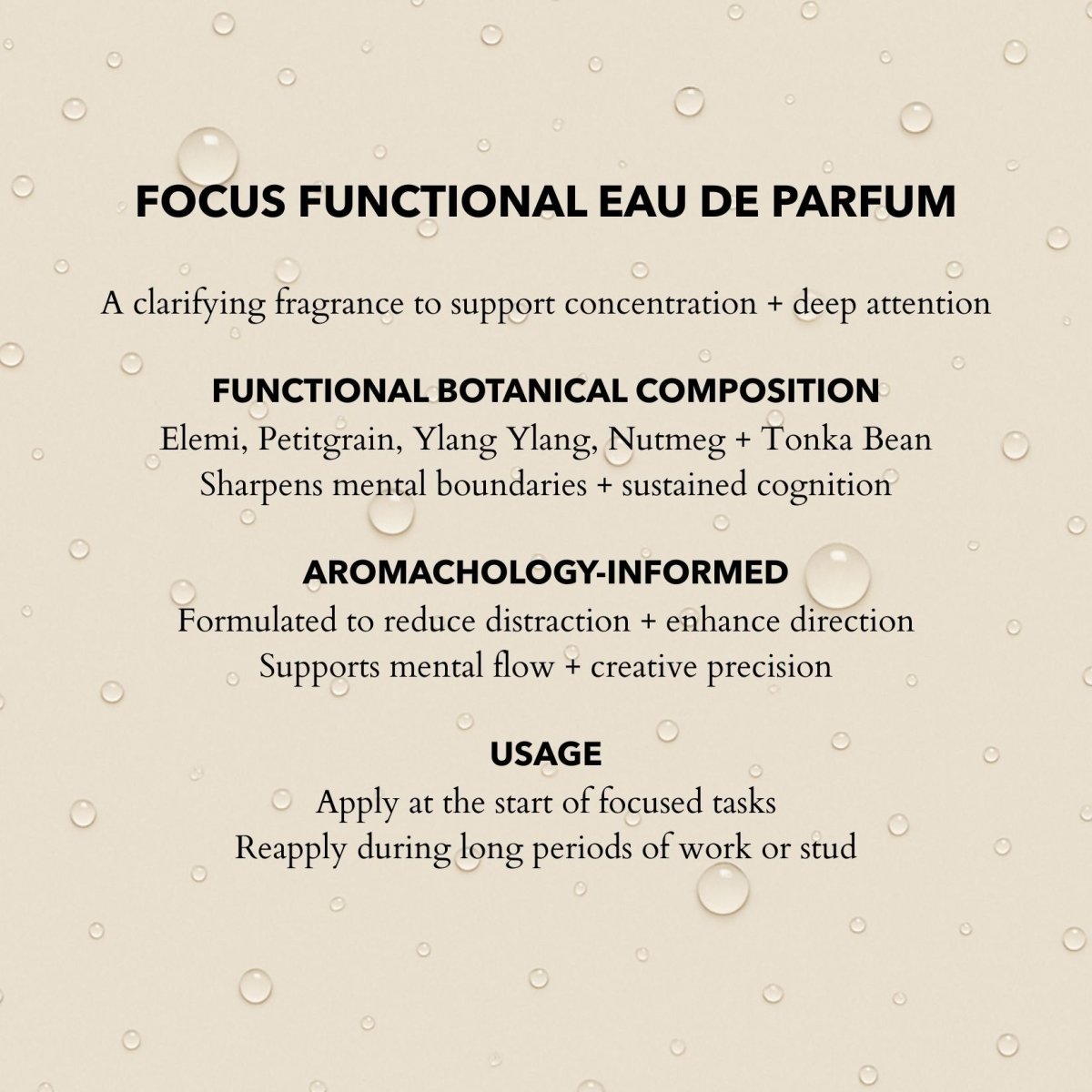 Anatomē Focus Functional Perfume in a sleek 10ml travel-sized bottle, designed for mental clarity and focus.