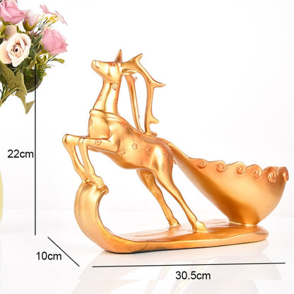 Mira Sales Creative Sika Deer wine shelf drain rack and bottle holder, decorative home ornament with a deer shape, for living room.