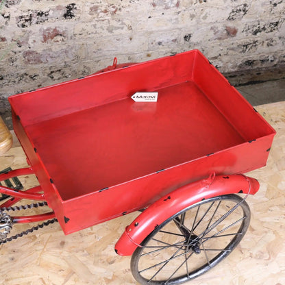 Maravi vintage style mini tricycle ornament with detailed metal design, decorative miniature bicycle for home decor.