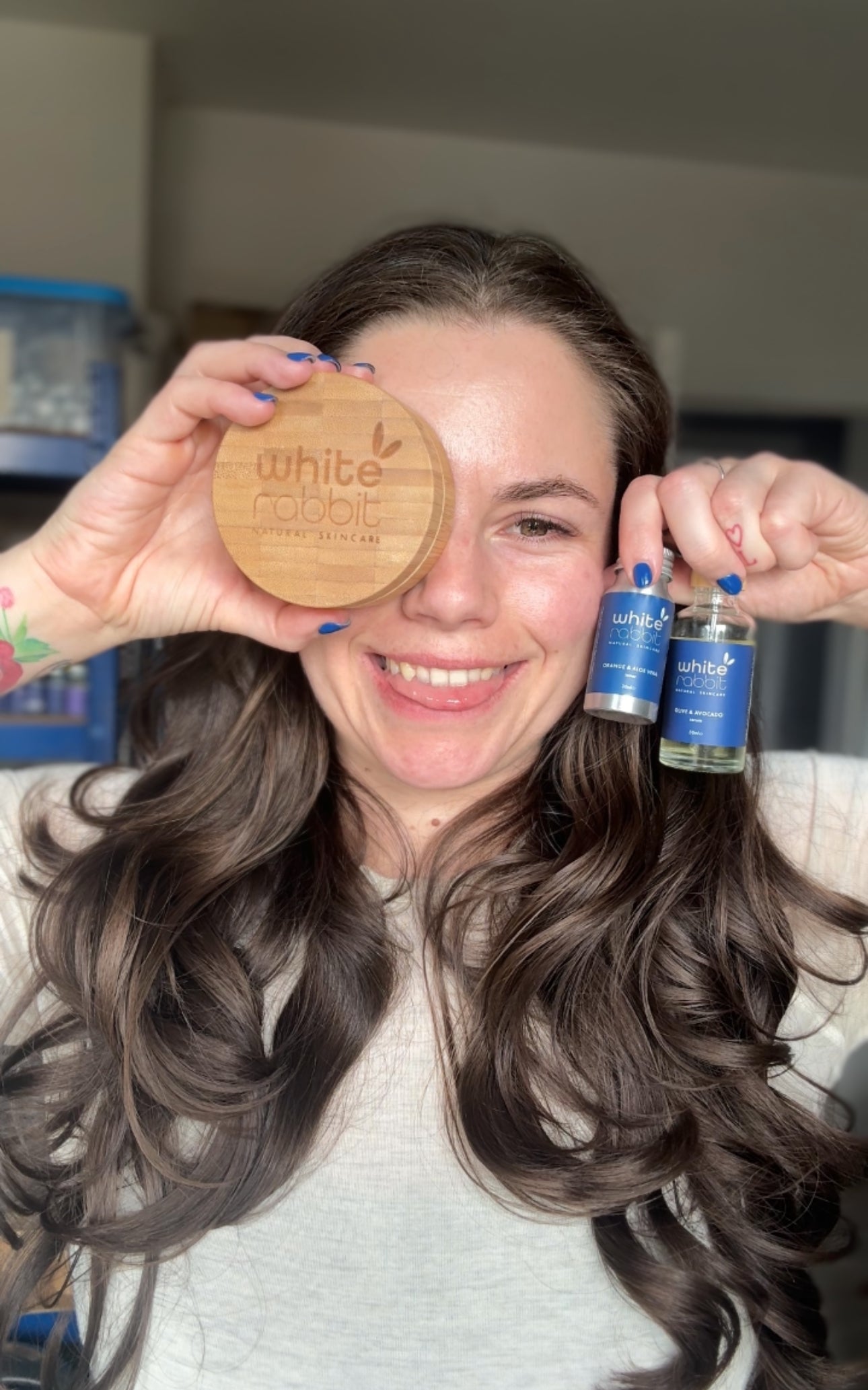 White Rabbit Skin Care limited edition skincare bundle with natural, vegan, cruelty-free products in a neatly arranged package.