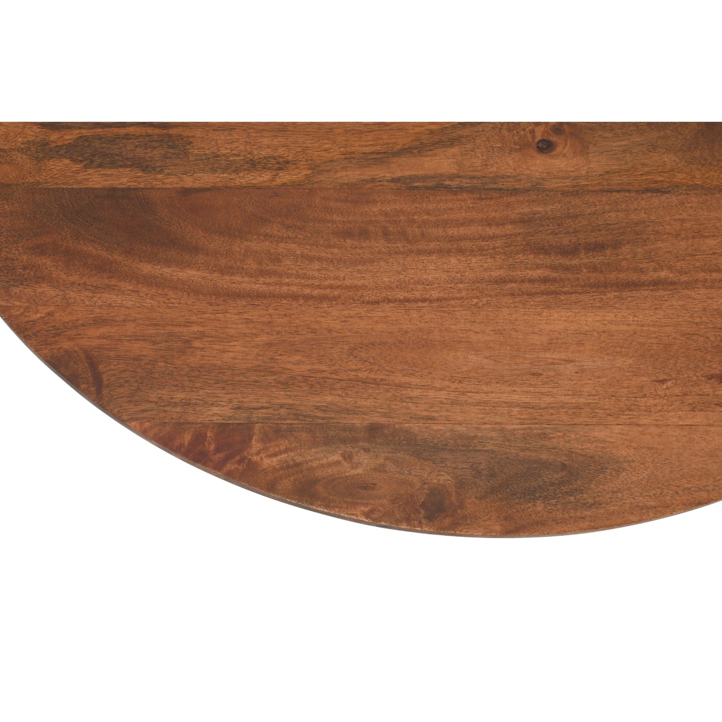 Scandinavian-style mango wood coffee table with sleek design and natural finish, featuring clean lines and functional elegance.