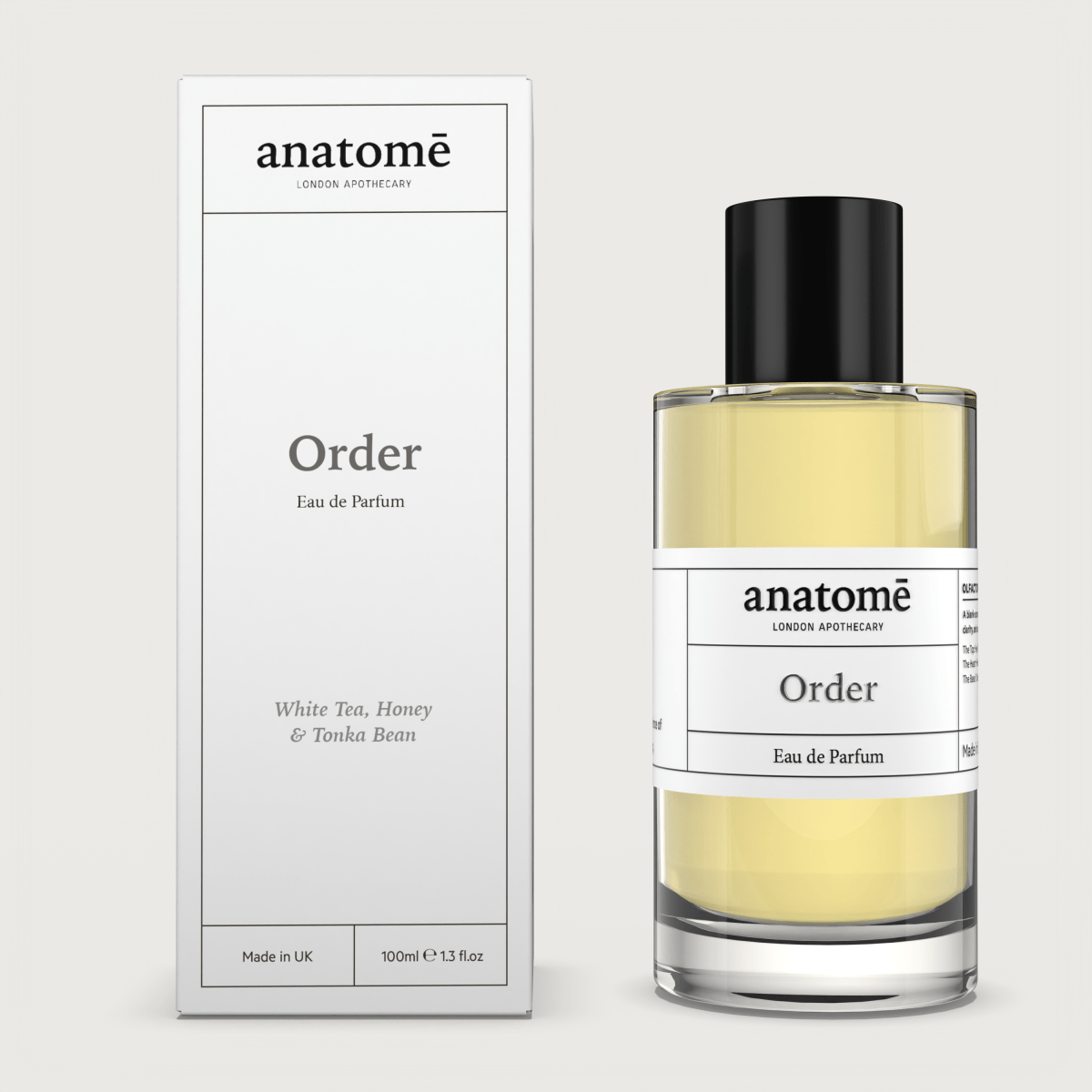 anatomē Anatome Order Functional Parfum bottle with sleek design, showcasing the elegant perfume container on a neutral background