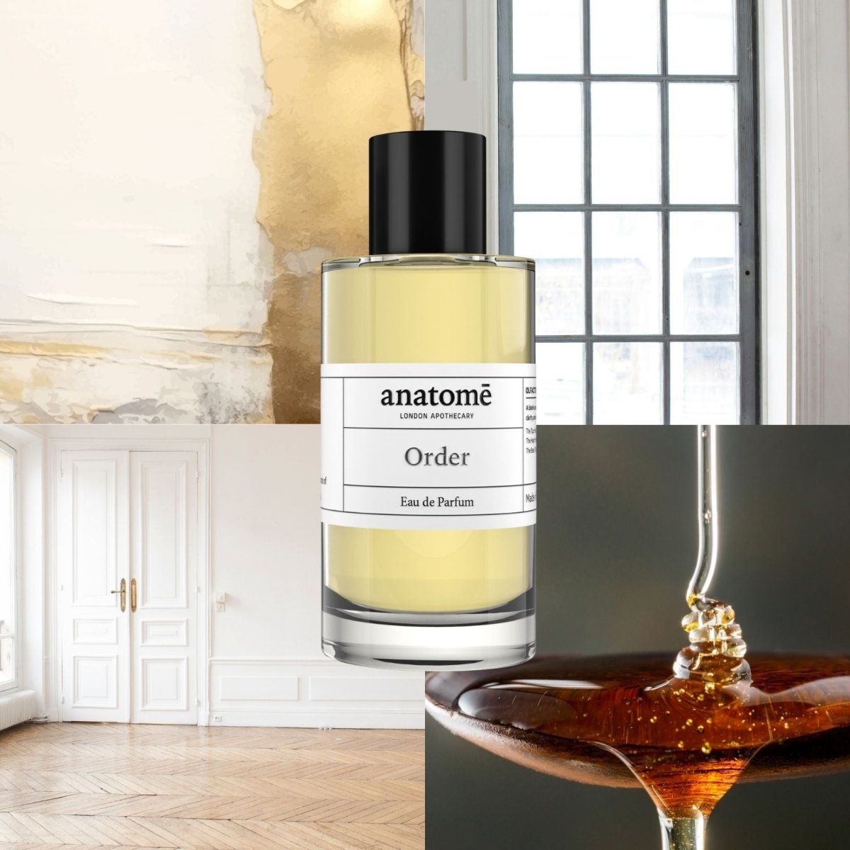 Travel-sized anatomē Anatome functional perfume bottle with a sleek design and clear label, 10ml size.