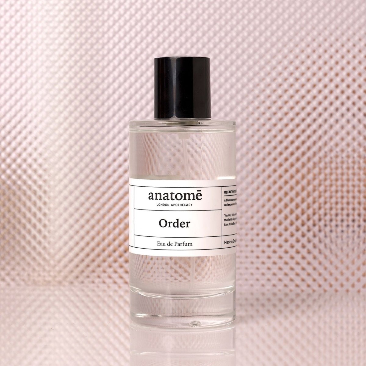 Travel-sized anatomē Anatome functional perfume bottle with a sleek 10ml glass container and minimalist design.