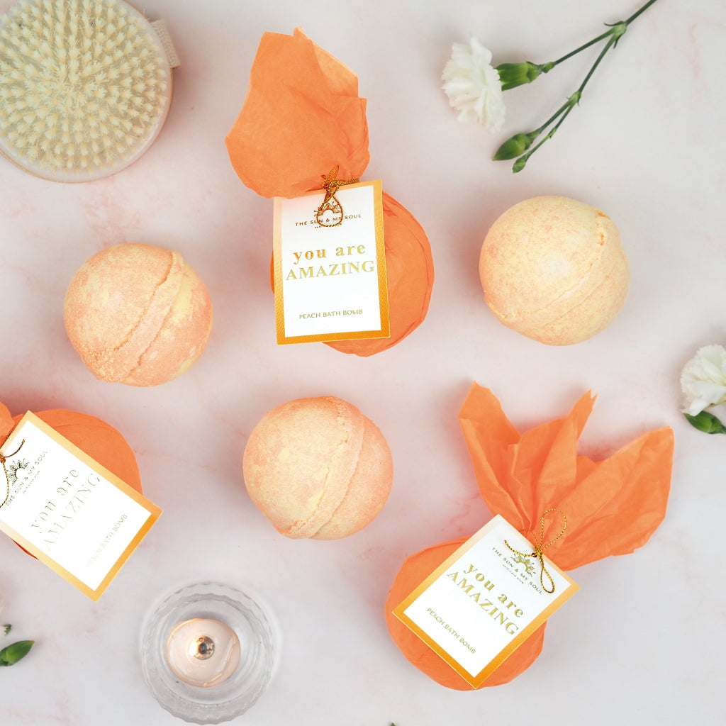 You Are Amazing - Peach Bath Bomb Uplifting Soak