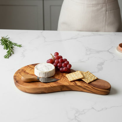 23cm Premium Olive Wood Sushi Board – Artisan Handcrafted Nigiri & Sashimi Serving Platter – Small Live Edge Charcuterie & Appetizer Tray