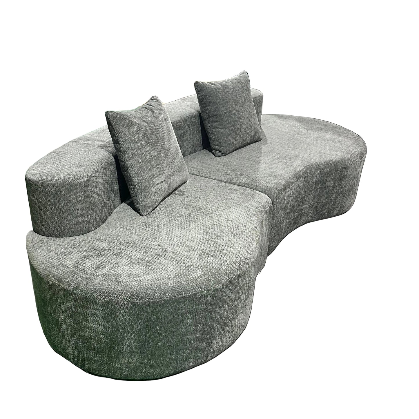 Cirrus Curve Modular Sofa, Sculptural Curved Sectional Couch for Modern Living Room, Contemporary Bouclé Style Lounge Furniture