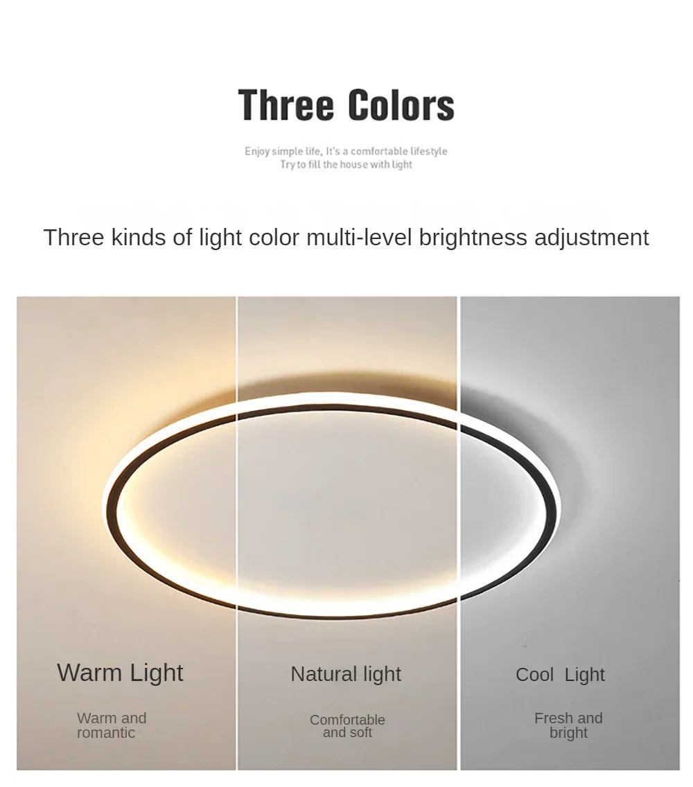 Dimmable LED ring flush mount chandelier in black and white with modern design, ideal for ceiling lighting in contemporary interiors.